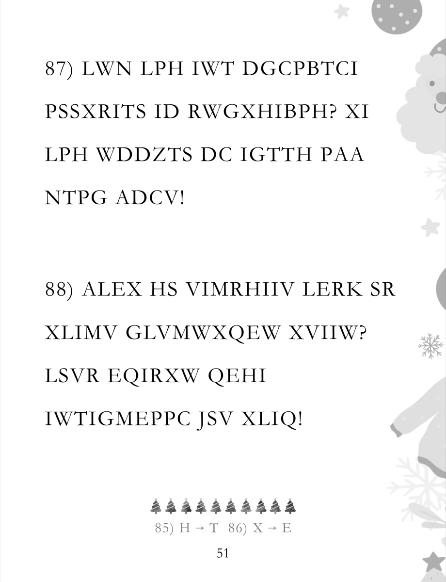 Sample interior page 3 from Christmas Cryptograms