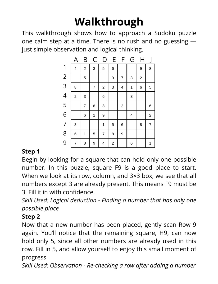 Sample interior page 1 from Large Print Sudoku